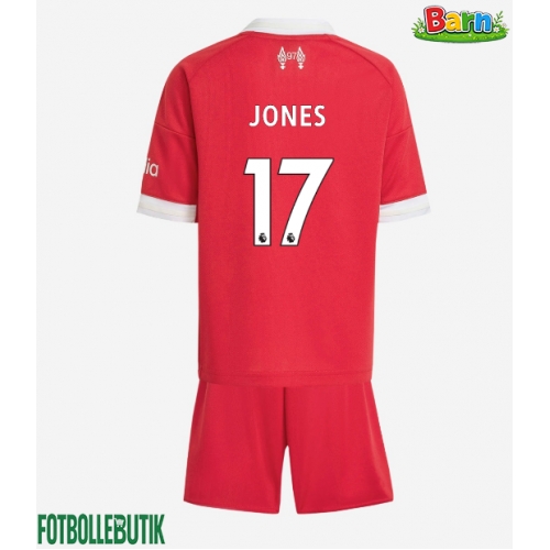 Liverpool Curtis Jones #17 Hemmaställ Barn 2025-26 Kortärmad (+ Korta byxor)